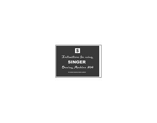 Singer Sewing Model 206 Manual